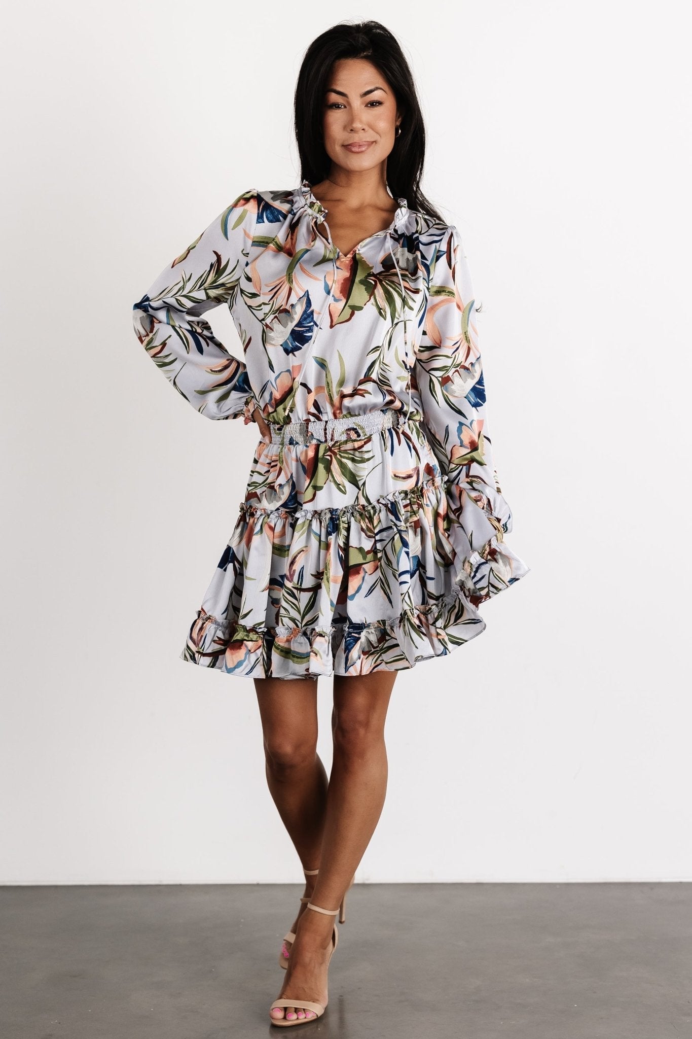 Kyra Mini Dress | Light Blue Floral - Baltic Born