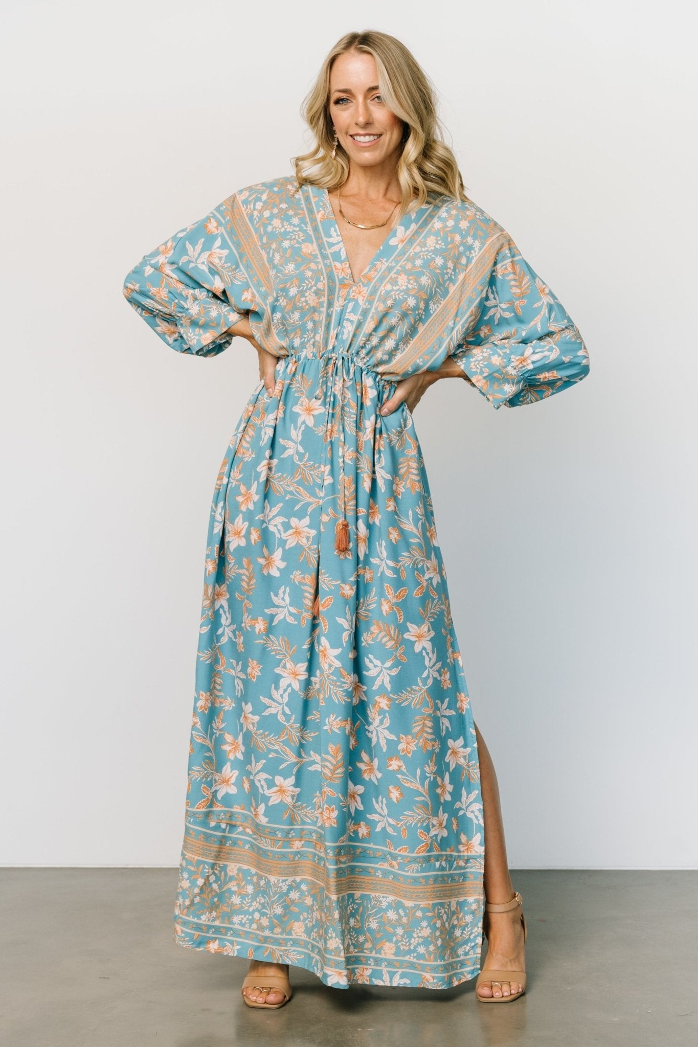 Laken Maxi Dress | Blue Multi - Baltic Born