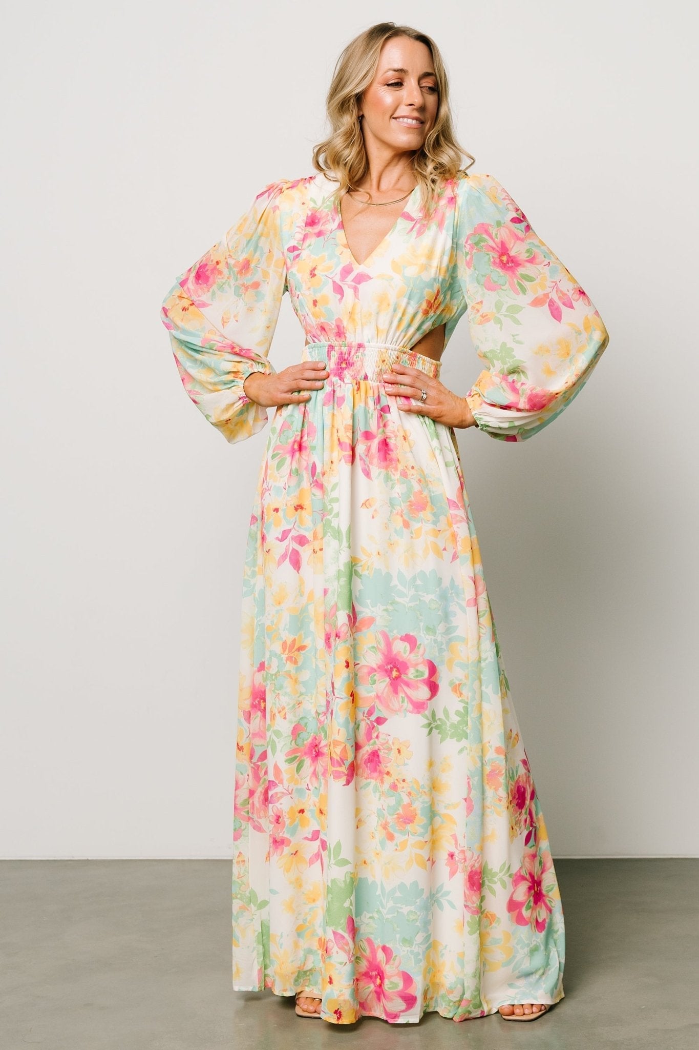 Lancaster Maxi Dress | Ivory Multi Floral - Baltic Born
