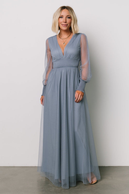 Layla Tulle Maxi Dress | Whisper Blue - Baltic Born
