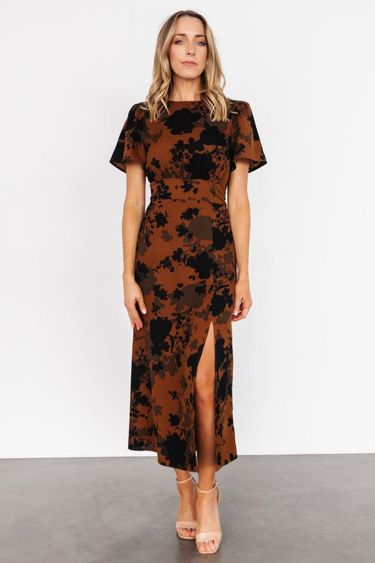 Lenni Midi Dress | Espresso Print - Baltic Born