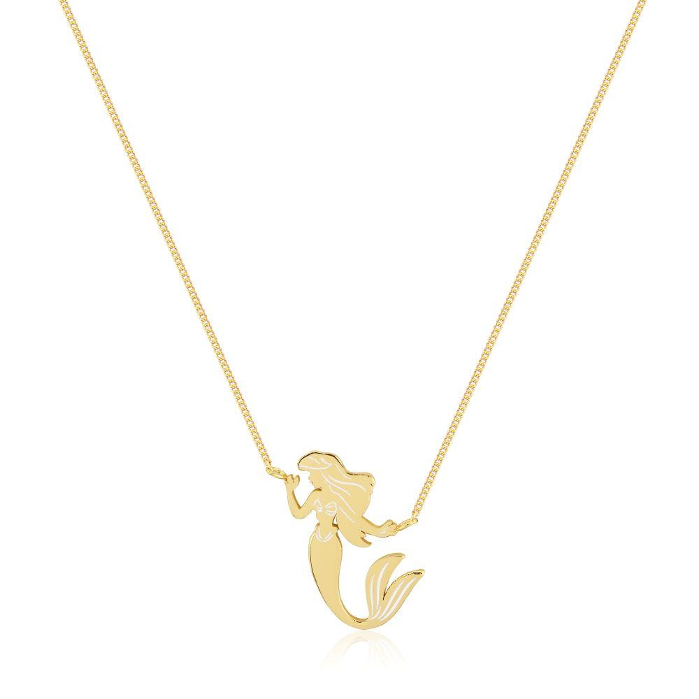Little Mermaid Ariel Silhouette Necklace