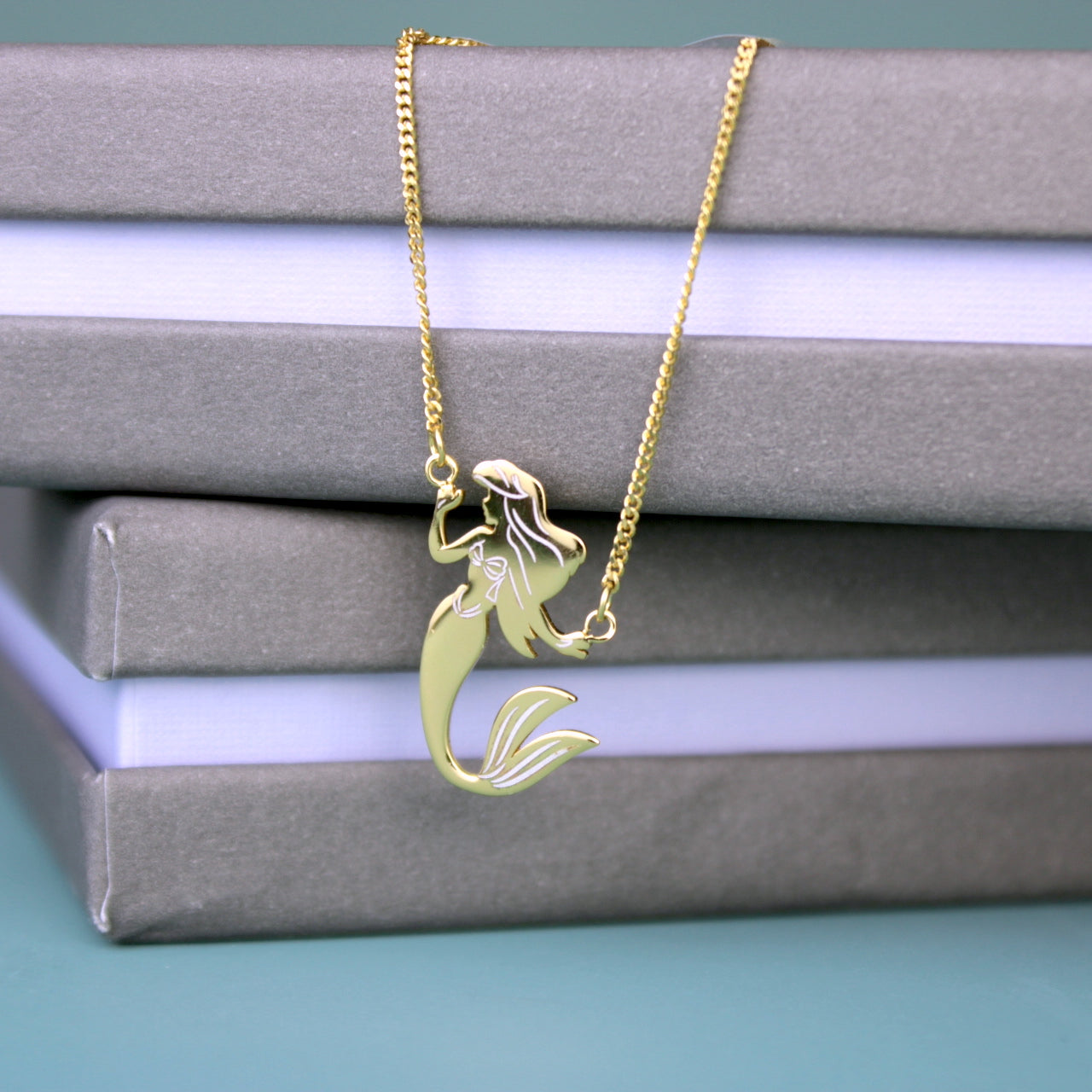 Little Mermaid Ariel Silhouette Necklace