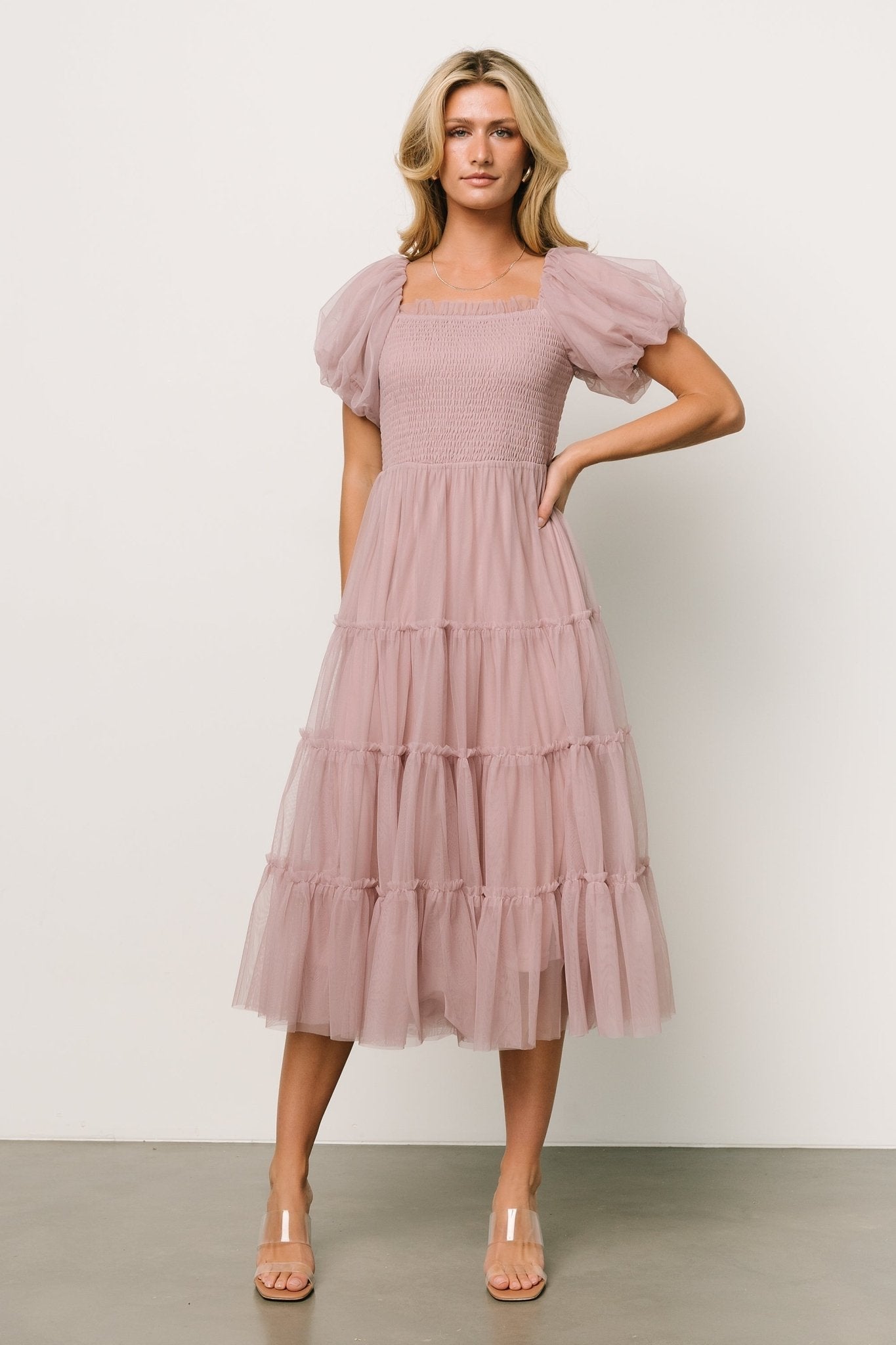 Liv Tulle Midi Dress | Dusty Lilac - Baltic Born