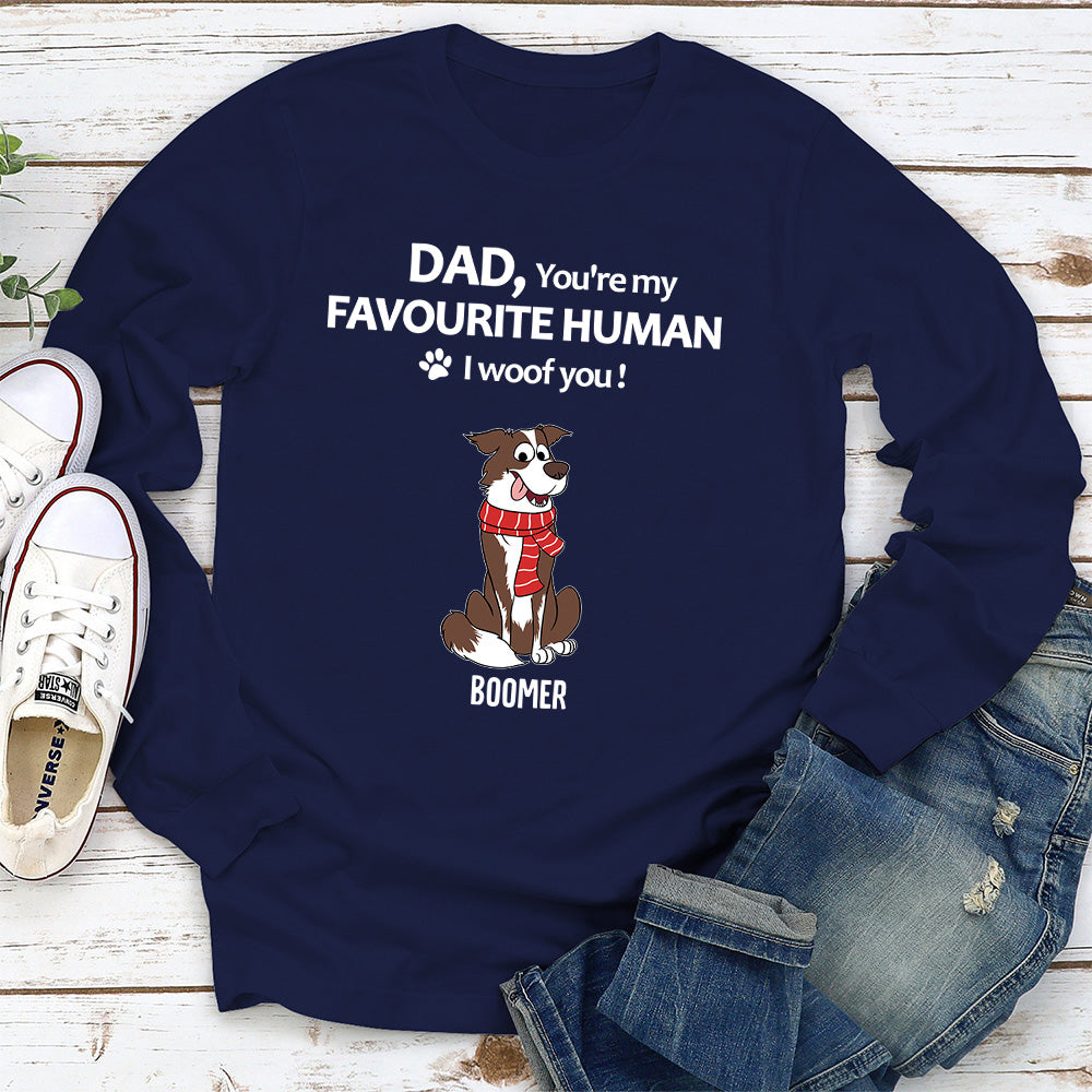To My Favourite Human - Personalized Custom Long Sleeve T-shirt
