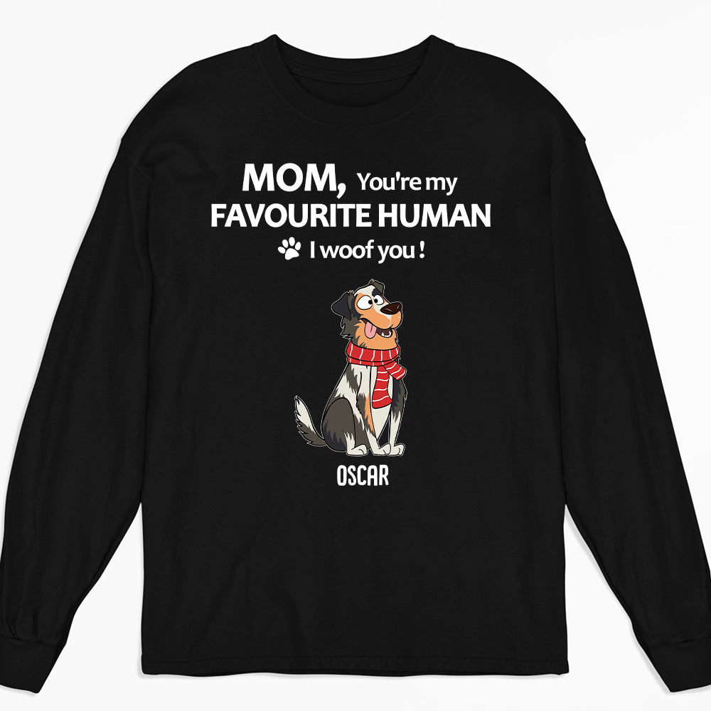 To My Favourite Human - Personalized Custom Long Sleeve T-shirt