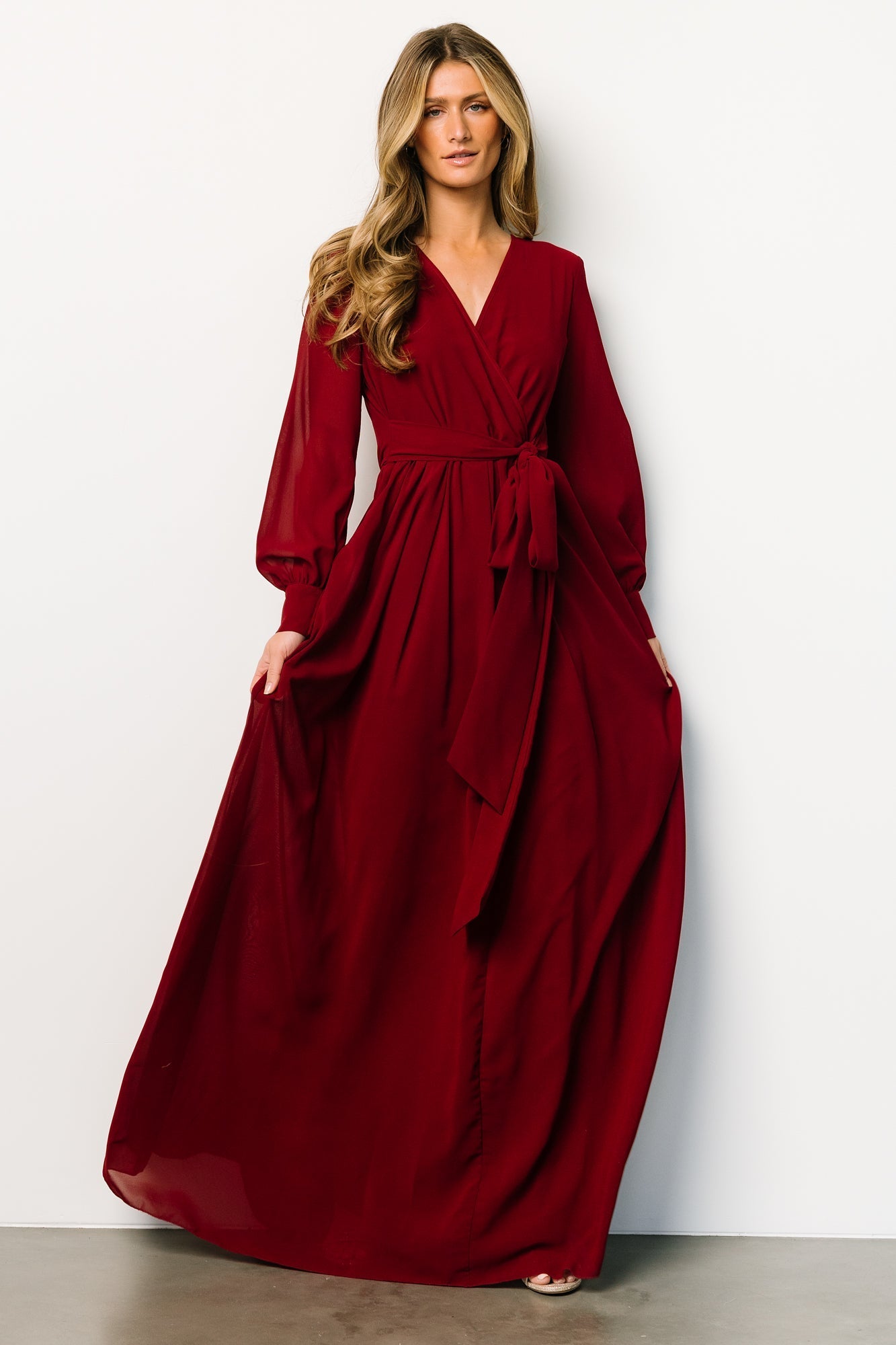 Lydia Maxi Dress | Burgundy - Baltic Born