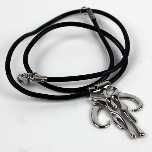 Mandalorian Mythosaur Leather Cord Necklace