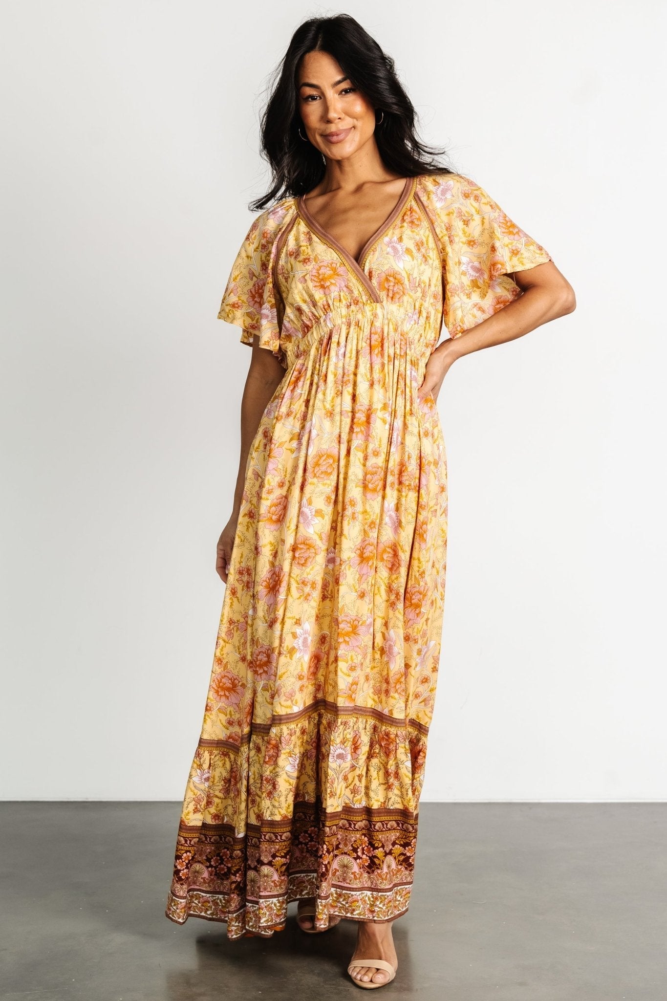 Marietta Maxi Dress | Golden Floral - Baltic Born
