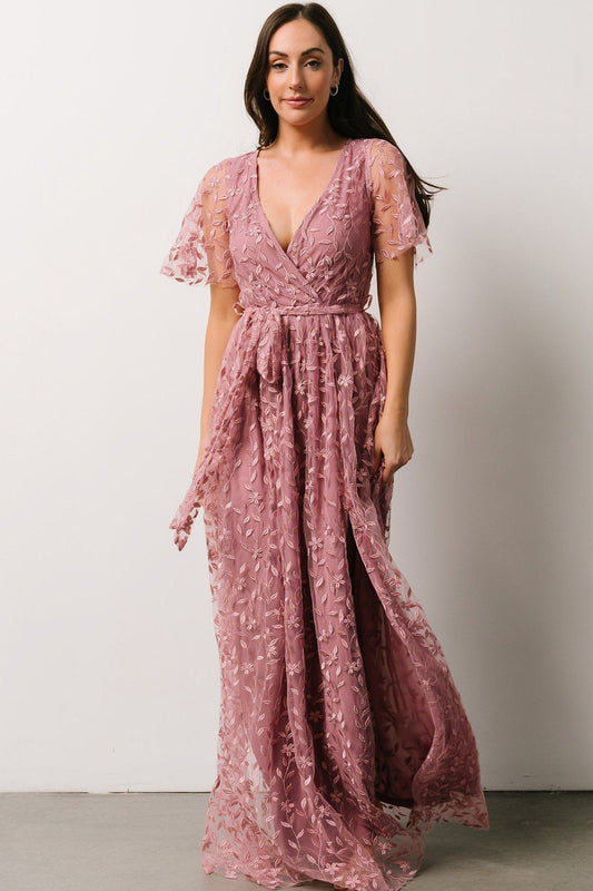 Marseille Embossed Maxi Dress | Orchid - Baltic Born