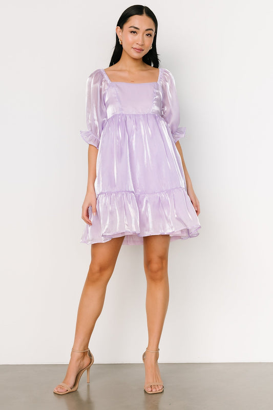 Medea Babydoll Mini Dress | Lilac - Baltic Born