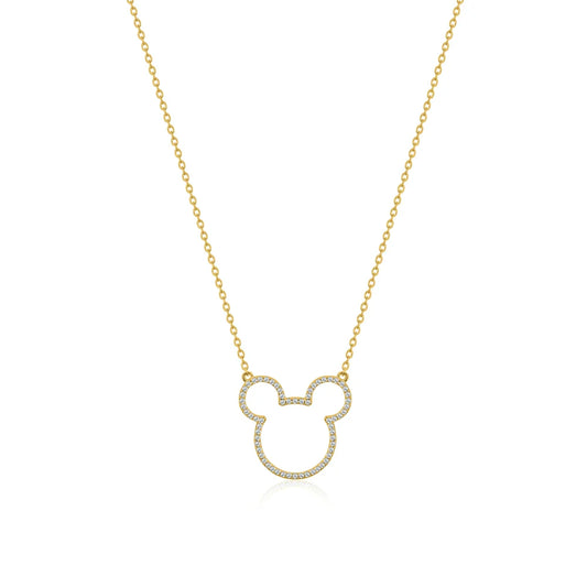 Mickey Mouse Crystal Outline Necklace