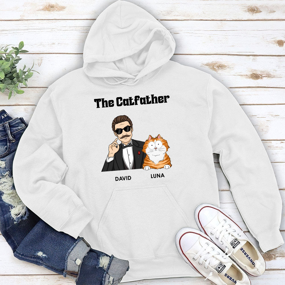 The Cool Catfather - Personalized Custom Hoodie
