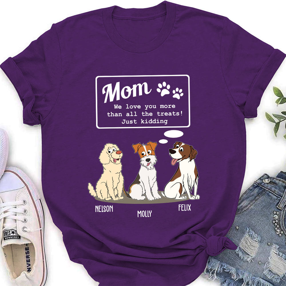 Love Mom Than Treats - Personalized Custom Women's T-shirt