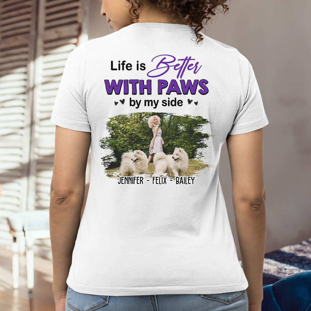Paws By My Side Photo - Personalized Custom Women's T-shirt