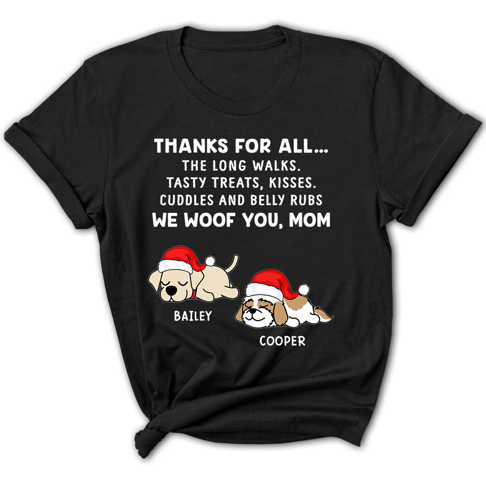 Dog Thanks All - Personalized Custom Women's T-shirt