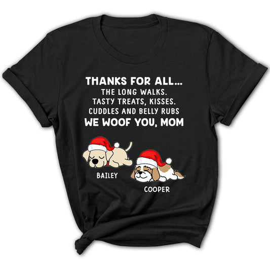 Dog Thanks All - Personalized Custom Women's T-shirt