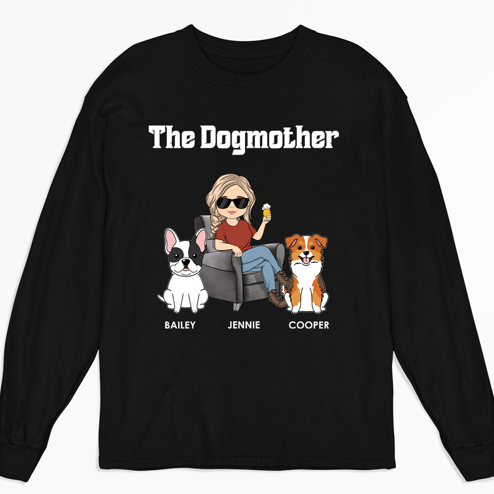 The Cartoon Dog Parents - Personalized Custom Long Sleeve T-shirt