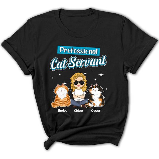 Cat Servant Funny - Personalized Custom Women's T-shirt