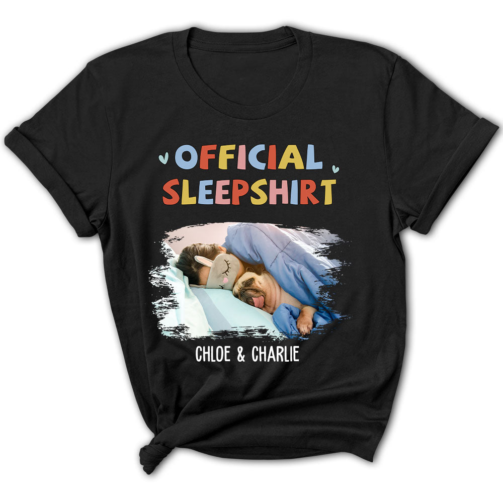 Sleeping Pet Sleepshirt Version 2 Photo - Personalized Custom Women's T-shirt