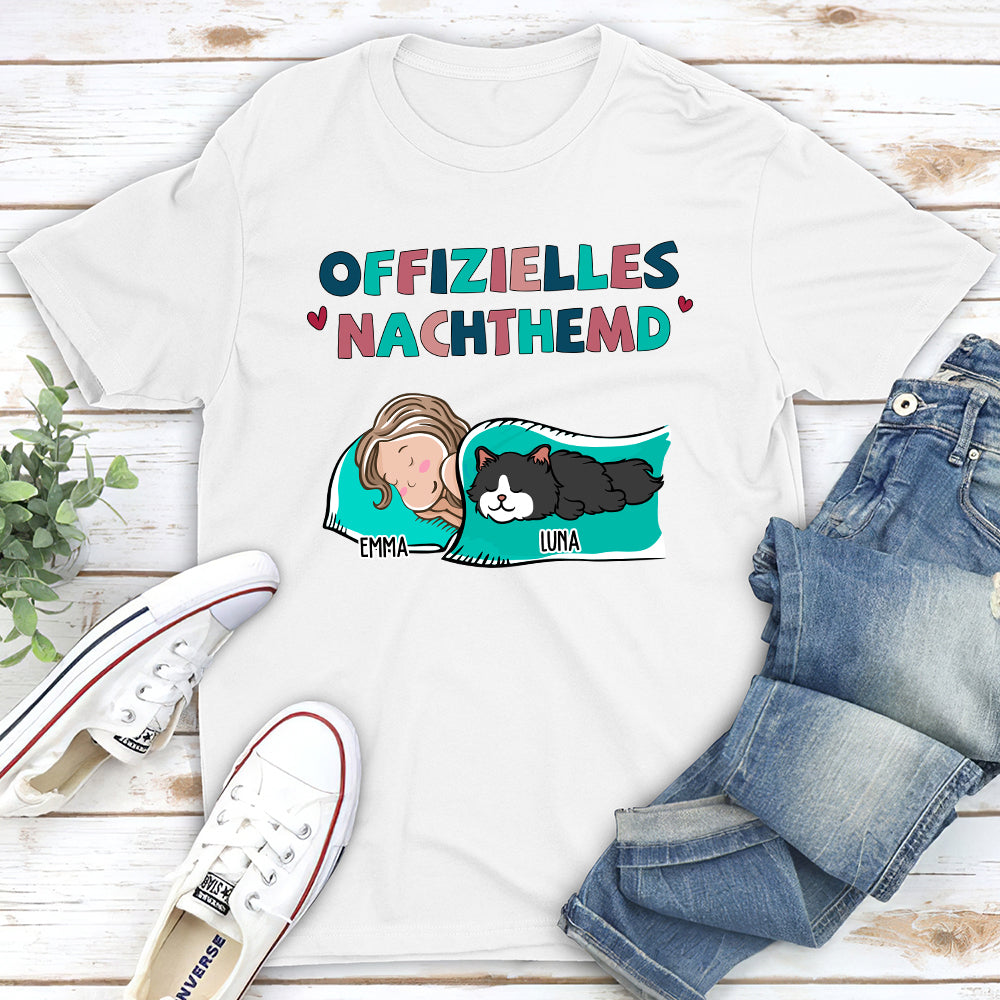 Nachthemd Für Haustierbesitzer - Personalisiertes Unisex T-Shirt