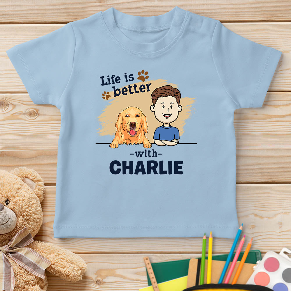 With Dog - Personalized Custom Youth T-shirt