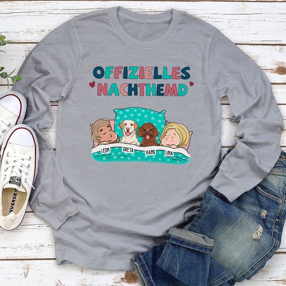 Offizielles Nachthemd Für Paare - Personalisiertes Langarm T-Shirt