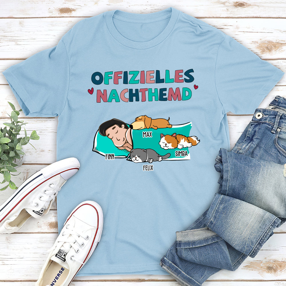 Nachthemd Für Haustierbesitzer - Personalisiertes Unisex T-Shirt