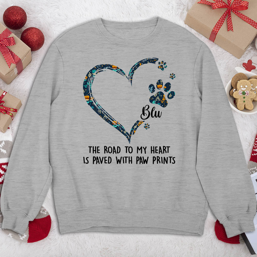 Road To Heart Pattern - Personalized Custom Sweatshirt