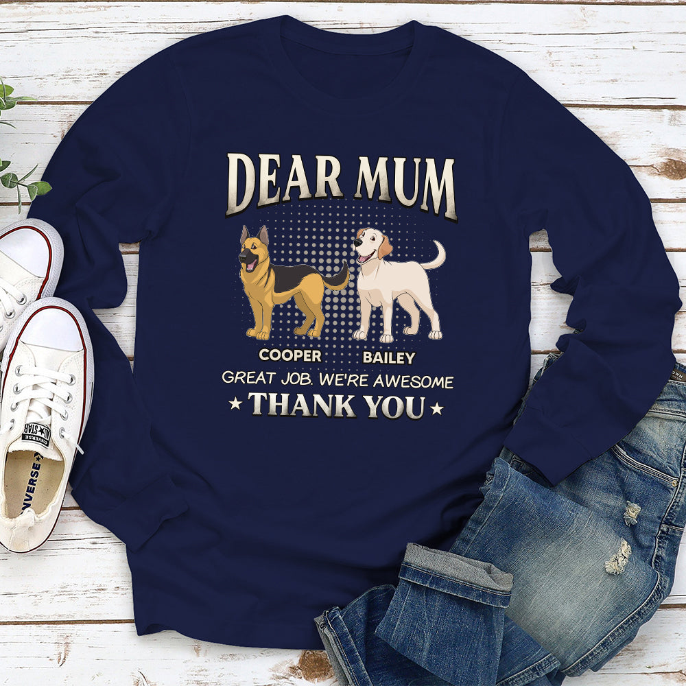 Dad We Are Awesome - Personalized Custom Long Sleeve T-shirt