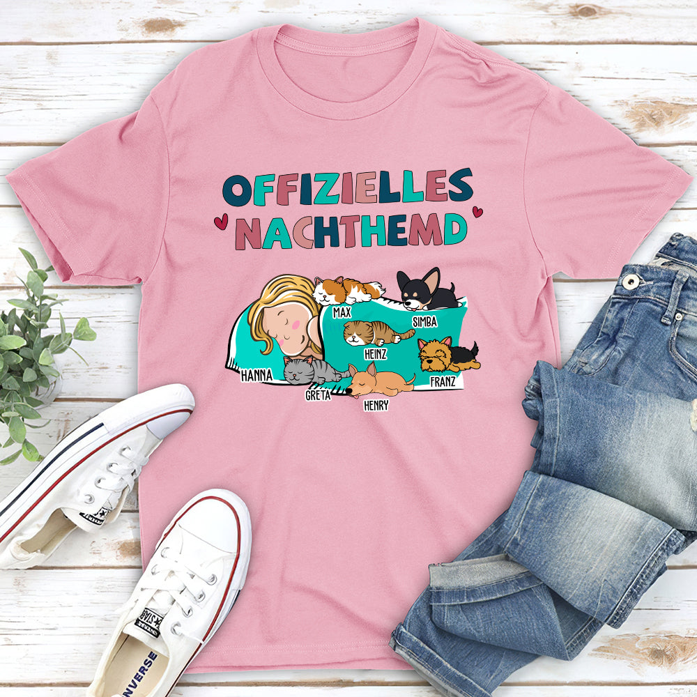Nachthemd Für Haustierbesitzer - Personalisiertes Unisex T-Shirt
