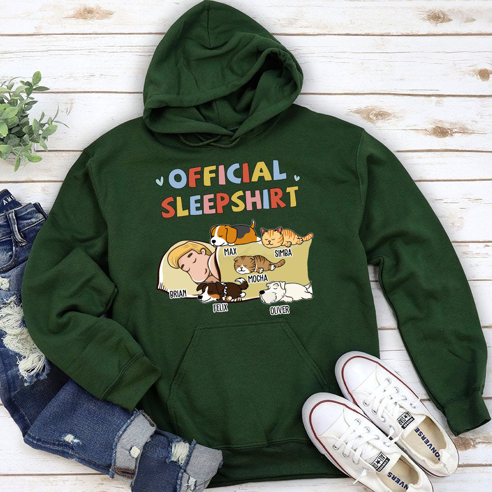 Sleeping Pet Sleepshirt Version 2 - Personalized Custom Hoodie