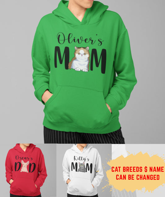 Cat Mom/Dad - Personalized Custom Unisex Hoodie