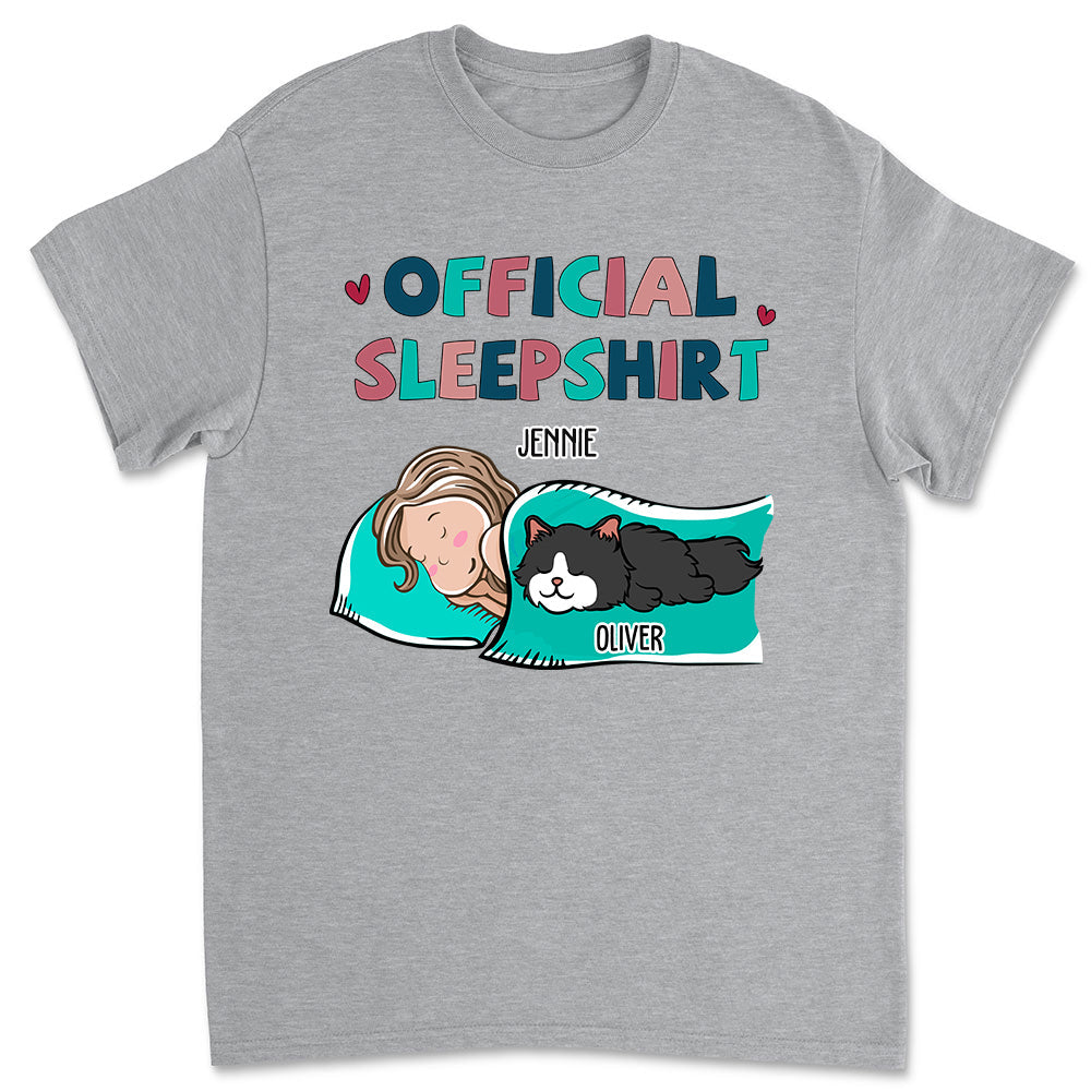 Cat Official Sleepshirt - Personalized Custom Unisex T-shirt