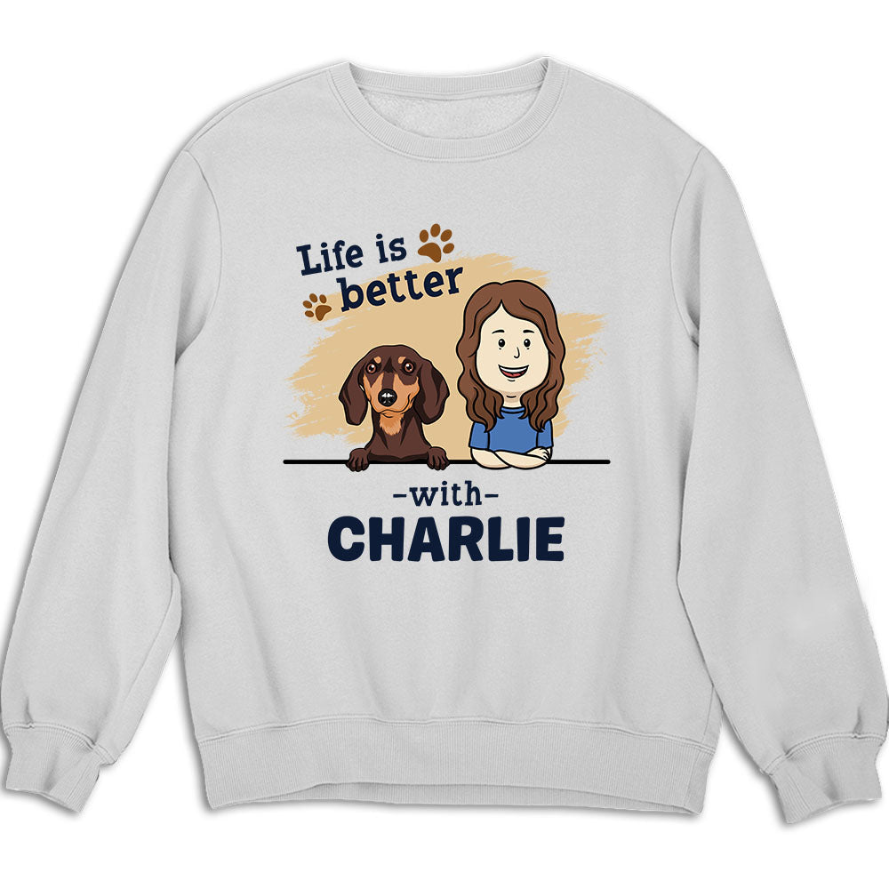 With Dog - Personalized Custom Sweatshirt