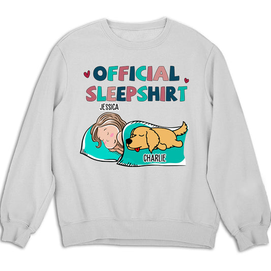 Sleeping Dog Sleepshirt - Personalized Custom Sweatshirt