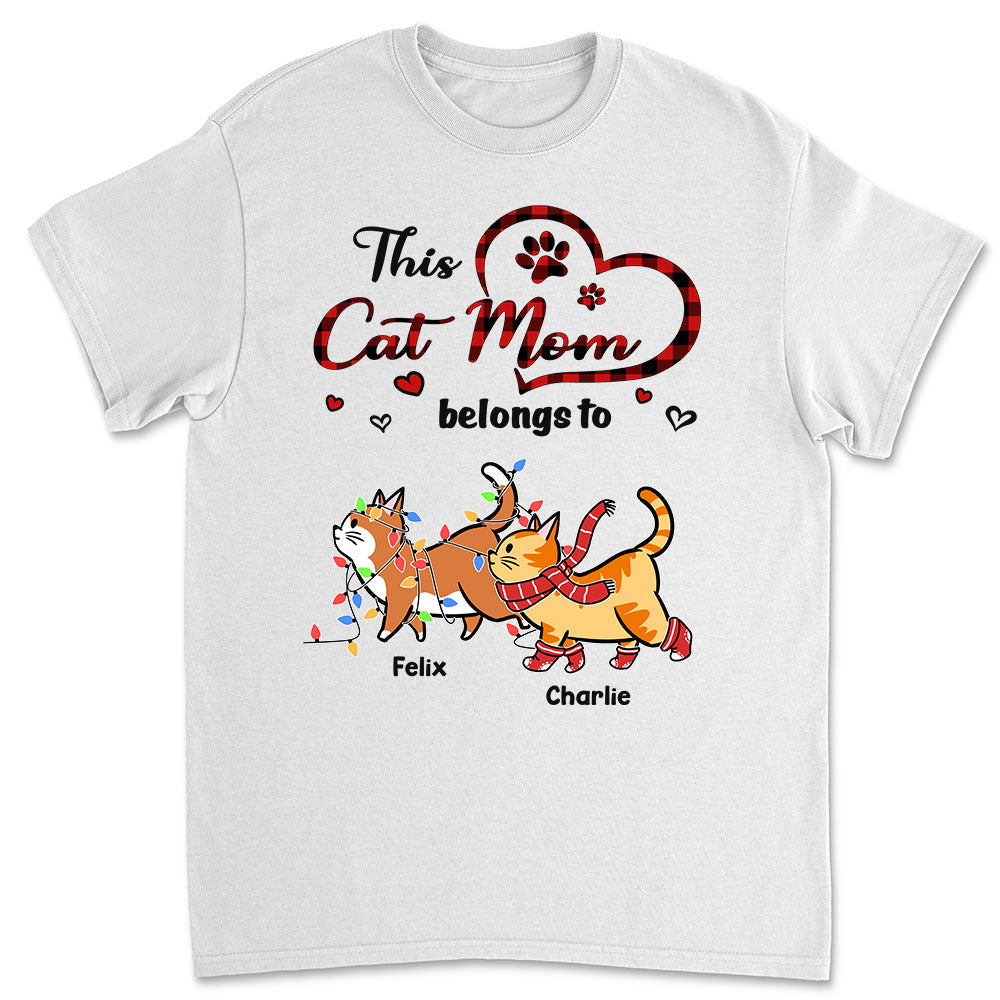 Cat Parents Belongs - Personalized Custom Unisex T-shirt