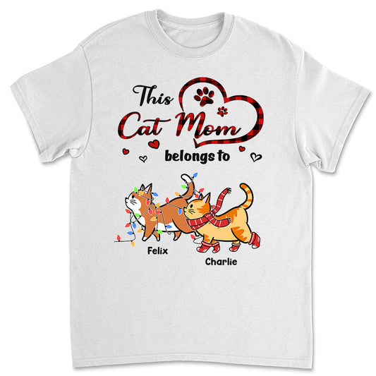 Cat Parents Belongs - Personalized Custom Unisex T-shirt