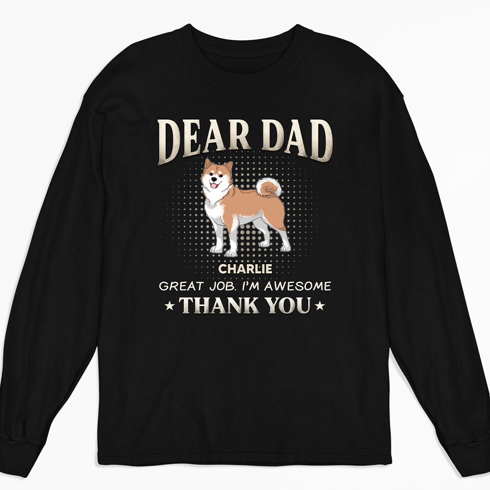 Dad We Are Awesome - Personalized Custom Long Sleeve T-shirt