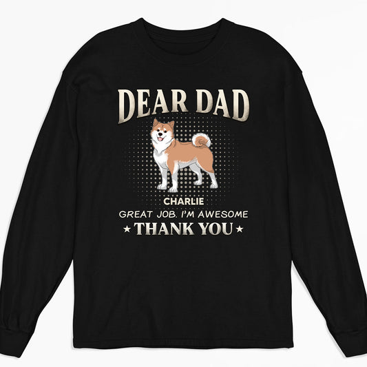 Dad We Are Awesome - Personalized Custom Long Sleeve T-shirt