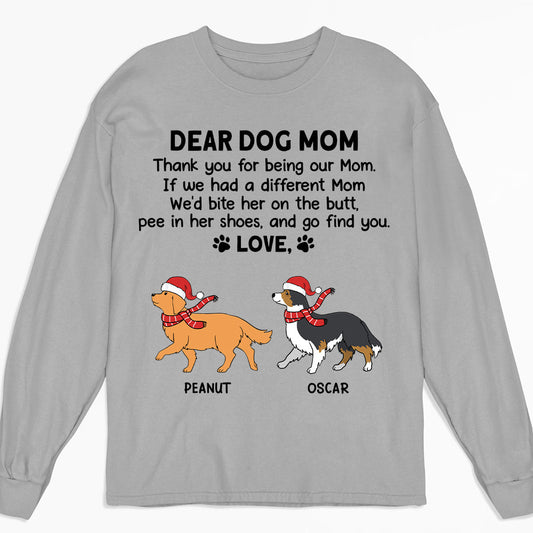 Thank You Mom Christmas - Personalized Custom Long Sleeve