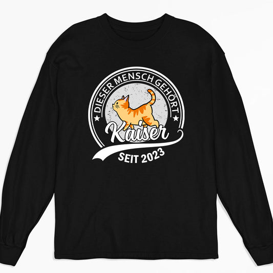 Katze Dieser Mensch Gehört - Personalisiertes Langarm T-Shirt