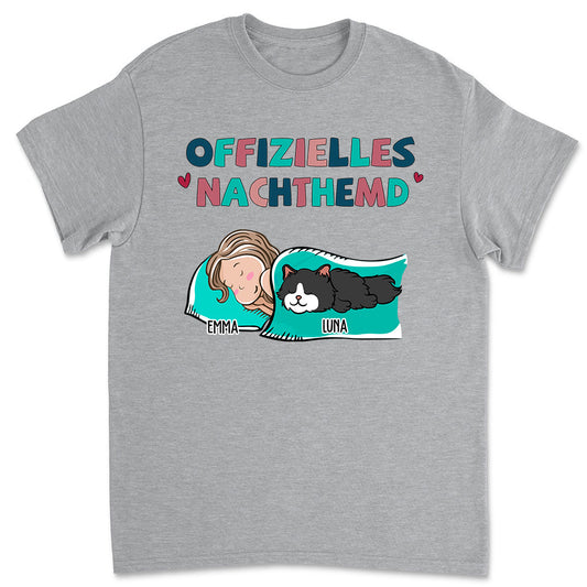 Nachthemd Für Haustierbesitzer - Personalisiertes Unisex T-Shirt