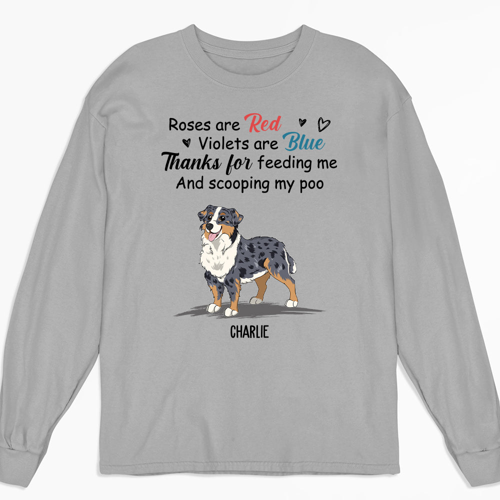 Thanks For Feeding Me - Personalized Custom Long Sleeve T-shirt