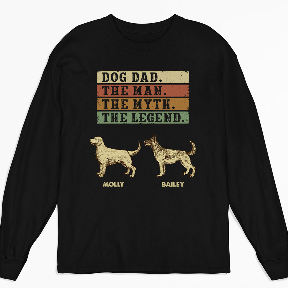 Man Myth Legend - Personalized Custom Long Sleeve T-shirt