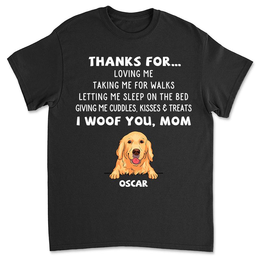 Dog Thanks For... - Personalized Custom Premium T-shirt