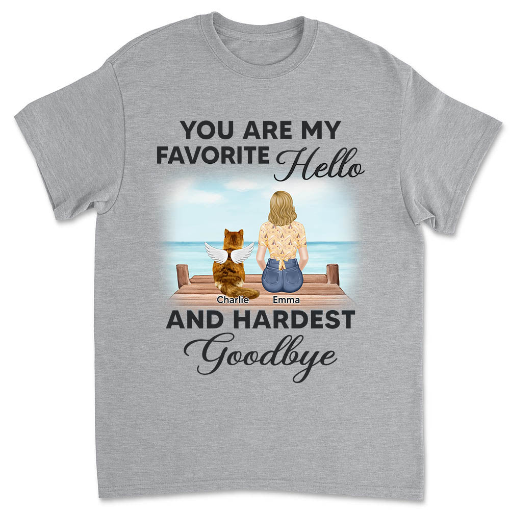My Favorite Hello Memorial Cat - Personalized Custom Unisex T-shirt