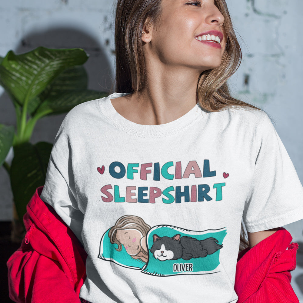 Cat Official Sleepshirt - Personalized Custom Unisex T-shirt