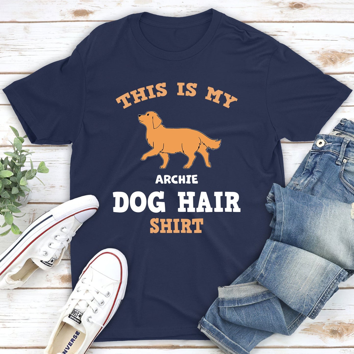 This Is My Dog Hair Shirt - Personalized Custom Unisex T-shirt