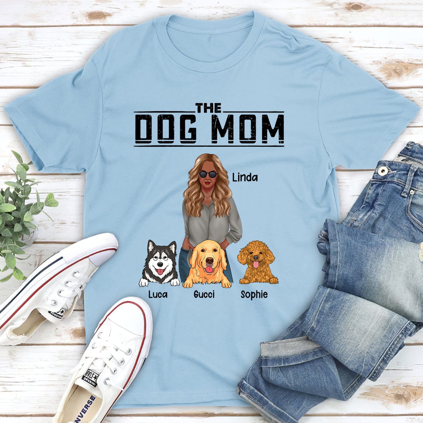 The Dog Mom - Personalized Custom Unisex T-shirt